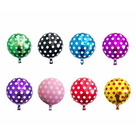 8 Pack Colorful Polka Dot Balloons 18 Inch Large Polka Dot Party Balloons for Wedding Birthday Party Festival Decoration Supplies