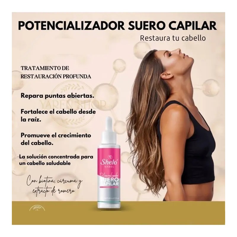 Potencializador Suero Capilar Sheló Nabel Crecimiento 60ml
