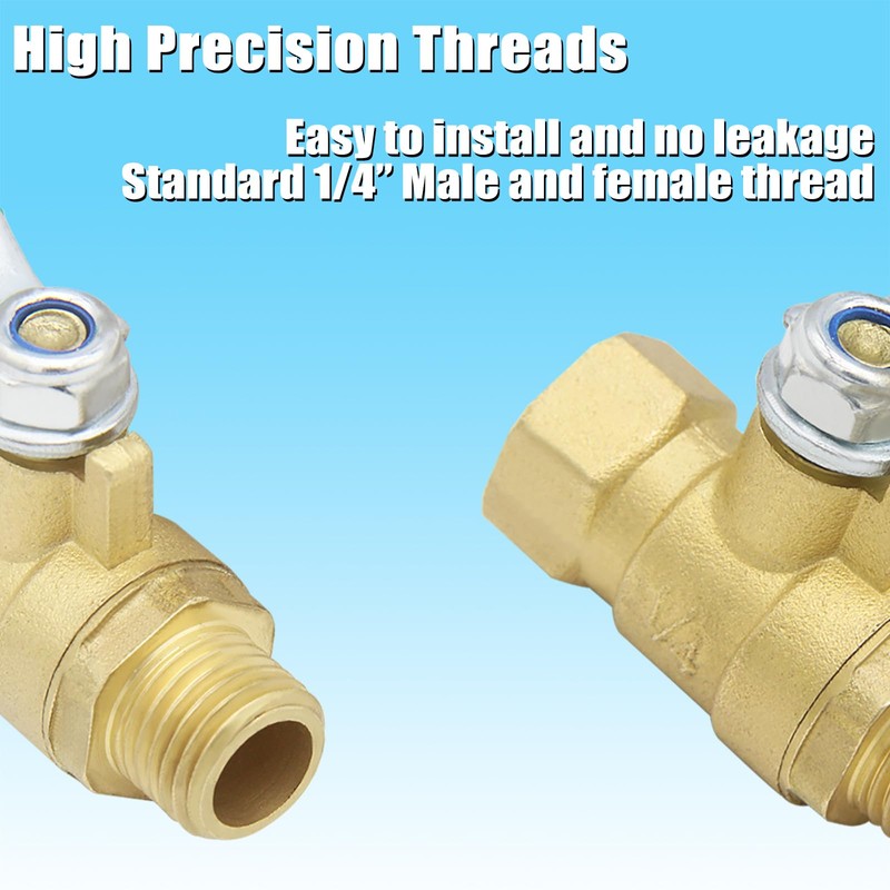 Qolekog 1/4 inch NPT Brass Ball Valve Kit Air Compressor