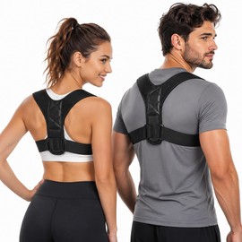 osture Corrector for Men & Women, Adjustable Posture Brace for Upper Back Support, Breathable Shoulder Support & Back Straightener, Lightweight Posture Support Belt for Work, Home & Exercise