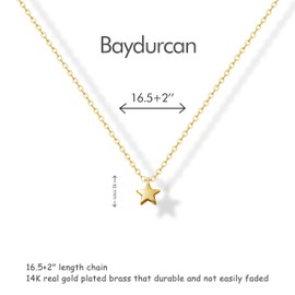 Baydurcan Gold Star Necklace Inspirational Gifts for Women Star Jewelry (Stars)