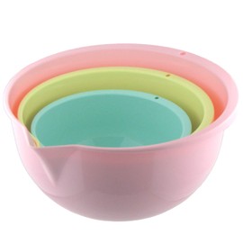 Nagao Bowl Antibacterial Heat-Resistant Bevel-Edge Bowl Set 6.3 in (16 cm), 7.9 in (20 cm), 9.4 in (24 cm) Multicolor with Measurements, Made in Japan
