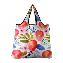 YaYbag JUMBO Size, Fashionable Reusable Shopping Bags, Reusable Grocery Bags, Reusable Produce Bags, Washable Reusable Bags, Foldable Reusable Bags, 55 lbs Heavy Duty Polyester, Watercolor Floral