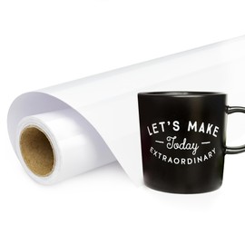 HYPERTAI Rollo de vinilo permanente de 12 x 11 pies, vinilo calcomanía blanco nube para Cricut/silueta, manualidades, tazas, carteles