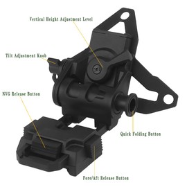 Shanyingquan Night Vision L4G69 Helmet Mount, Tactical Airsoft NVG Mount for PVS15 PVS18 GPNVG18 Night Vision Goggles