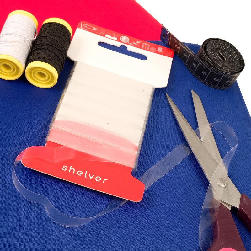 Shelver Transparent Clear Elastic for Sewing, Lightweight and Stretchy, 10mm