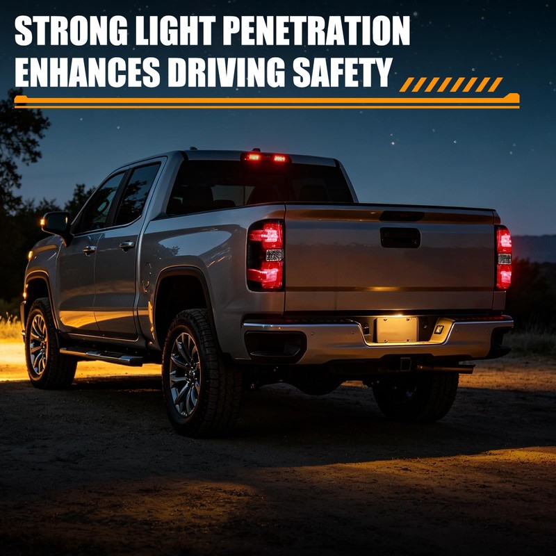 MAYELLO Smoked Black Halogen Tail Lights for 2014-2019 Chevy Silverado