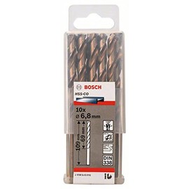 Bosch Professional 10pc. HSS-Co Metal Drill Bit (stainless steel, 6.8 x 69 x 109 mm, accessory drill driver)