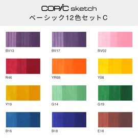 COPIC Too Copic Sketch Basic 12 Color Set C Illustration Marker Marker Pen