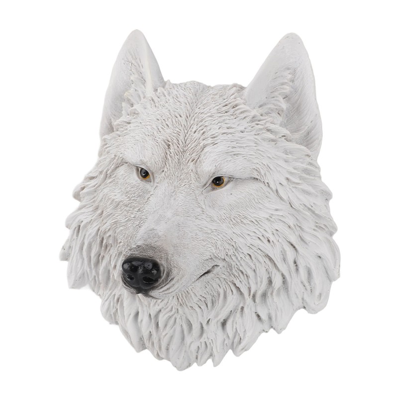 3D Simulation Animal Head Statues Wall Decor Resin Unique Exquisite