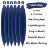 Dark Blue Braiding Hair Pre Stretched 6 Packs Synthetic ez