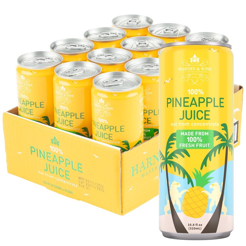 Harney & Sons Pineapple Juice, 10.8 oz can (Pack of