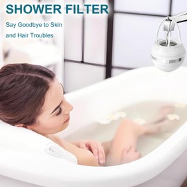 Molgoc Replacement Filter for Bathtub Water Filter,Compatible with ‎Crystal Quest Bathtub Water Filter,Multi Stage Shower Filtration for Hard Water,Reduces Chlorine.(2Pack)