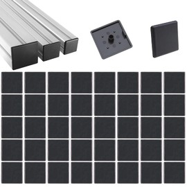 Pack of 40 Aluminium Profile Cover Caps, Aluminium Profile 3030 End Caps, Plastic Pipe Plugs for Pipe Cover, End Caps for Aluminium Extrusion Profile for Aluminium Construction Profile