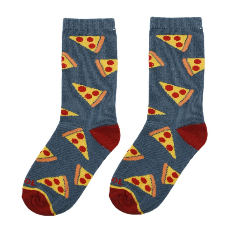Cool Socks Kid's Novelty Crew Socks, Pizza, Size 7-10 Years