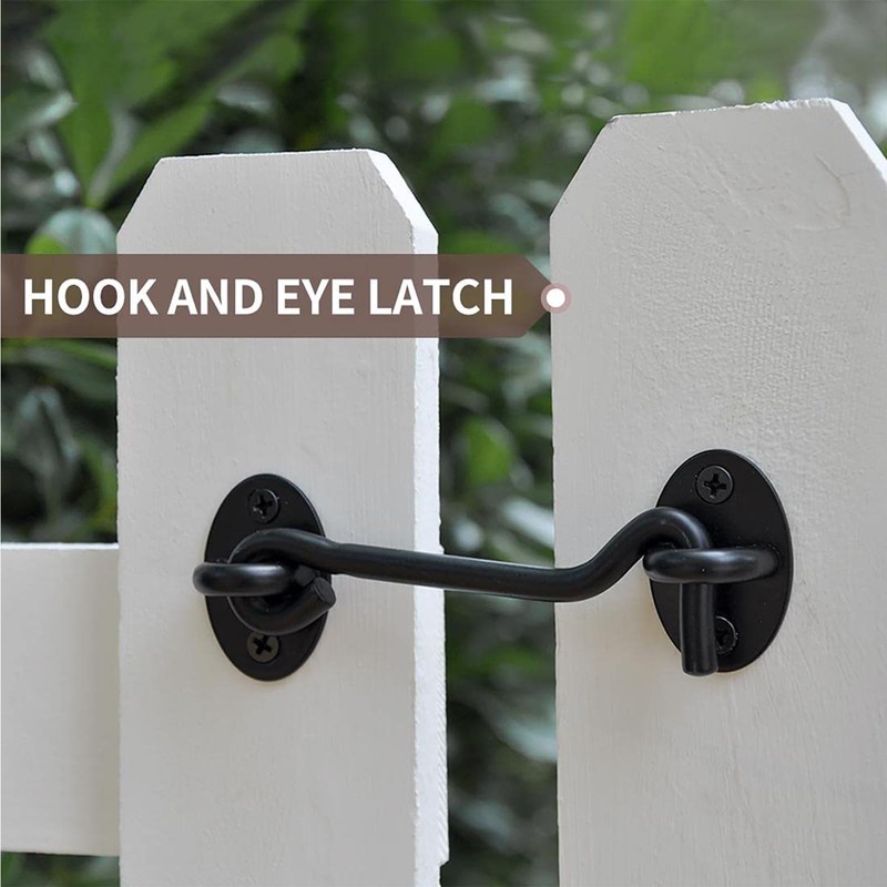 Hook and Eye Latch - 2 Pcs Cabin Hook Gate