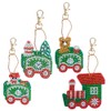 4Pcs Diamond Painting Keychain DIY Luggage Ornaments Art Crafts Christmas