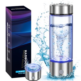 2025 New Hydrogen Water Generator Bottles, Portable Hydrogenated Water Bottle with SPE PEM Technology, 420ml Hydrogen Water Bottle Generator, Rechargeable Ionizer Machine for Home, Office, and Travel
