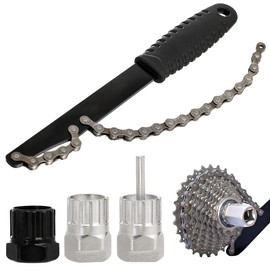 TAIXING Bicycle Chain Whip, Sprocket Puller Gear Puller Kit, Sprocket Puller, Cassette Puller, Sprocket Remover Cassette Lock Ring Tool, Universal Bicycle Cassette Removal Tool