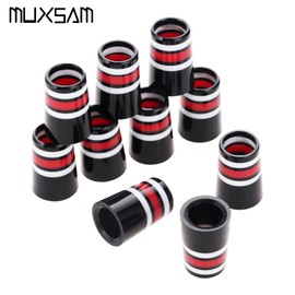 MUXSAM 10 Pcs Golf Socket Ferrule Cell Shaft Sleeve Iron Resshaft (Color: Red/White/Black)
