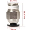 20PCS PC4-M10 Male Straight Pneumatic PEFE Tube Push In Quick