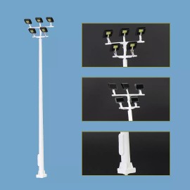 evemodel 2pcs N Scale 1:160 Playground Street Lights Plaza Lamppost Five-leds 10cm Model