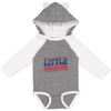 inktastic Little American Long Sleeve Creeper 12 Months Granite &