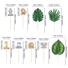 Blumomon 18Pcs Animal Party Decoration Turtle Dorsal Leaf Table Centerpieces Birthday Party Baby Shower Decoration Supplies