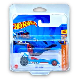 Hot Wheels Hot Wired (Blue & Red) 2/5 HW Track Champs 2023-41/250 (Short Card) - COMES IN A KLAS CAR KEEPER PROTECTIVE COLLECTORS CASE - HKH66