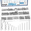 200Pcs 304 Stainless Steel Cotter Pins Assortment Kit - Hitch