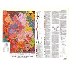 Historic Pictoric Map : Geologic map of Yosemite National Park and Vicinity, California, 1989 Cartography Wall Art : 24in x 18in