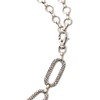 collezione alessandro Ella Chain Belt with Rectangular Parts, Antique silver,