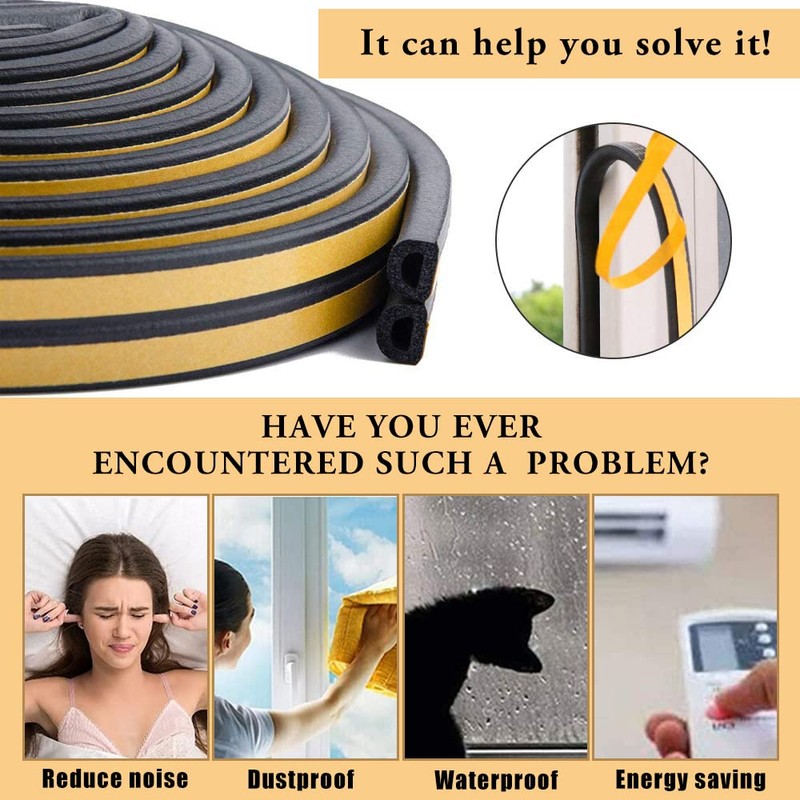 12 m Sealing Tape for Doors, Windows, Foam Tape, Door