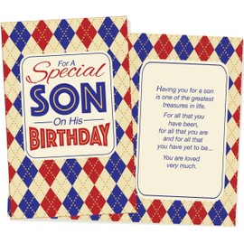 Son Birthday Card – Made in USA - Perfect Size: Opens to a generous 10" x 7.75"