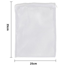 THJOPOKEEL 10 Bolsas de Malla para Filtro de Acuario, Bolsas de Filtro de Nailon de Malla Grande con Cremallera de Plástico para Filtración de Anillos Cerámicos de Carbón Activado