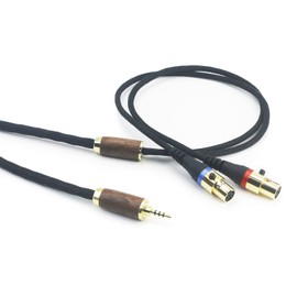 HansnBy 2.5mm Balanced Cable 6N OCC Copper Silver Plated Cable 2.5mm Trrs Balanced Plug Compatible with Audeze LCD-2, LCD-4, LCD-3, LCD-X, LCD-XC Headphones Walnut Housing