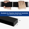 Gyykzz Black Extension Connector for Aluminum Handrail, 120mm x 53mm