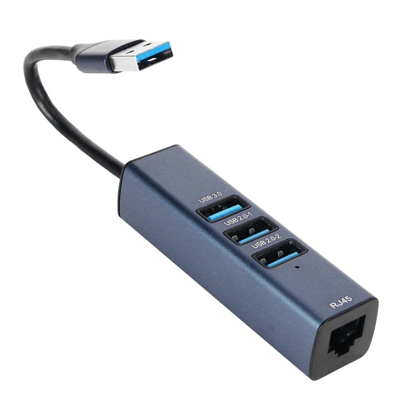 USB to Ethernet Adapter 4 Ports 100Mbps 5Gbps Aluminium Alloy