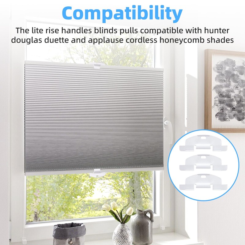 GRONGU 3/4" Lite Rise Handles Blinds Pulls Compatible with Hunter