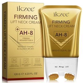 AH-8 Firming Neck Cream, Neck Cream with Double Roller for Tightening Sagging Skin, Reduce Wrinkles Fine Lines, Firming and Tighten Sagging Skin, Moisturizing and Nourishing, 120g