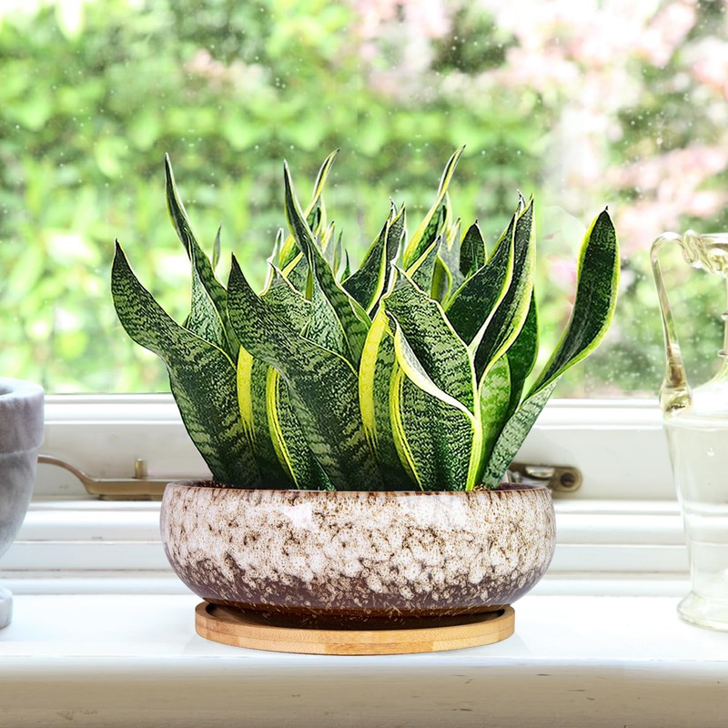 ARTKETTY Succulent Pots - 7.5 Inch Large Plant Pot with