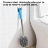 3-Pack Steel Wool Scrubber with Long Handle, Kitchen Dishwashing Pot
