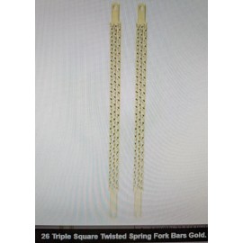 Unbranded 2 NEW  TRIPLE SQUARE TWISTED GOLD SPRINGER FORK BARS FOR 26" LOWRIDER BICYCLES