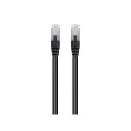 Monoprice Cat6 PoE Ethernet Patch Cable - 10 Feet - Black, 600V, Shielded RJ45, Solid, 550MHz, STP (U/FTP), 24AWG