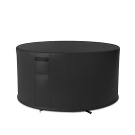 SHINESTAR 50'' Round Fire Pit Cover, Fits Wood Burning Firepit, Fire Pit Grill, or Fire Pit Ring DIY Process, Waterproof & Windproof, 50 Dia x 24 H