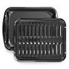 Broiler Pan for Oven Nonstick Porcelain Coated - 16.75” x