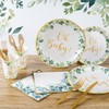 350PCS Sage Greenery Baby Shower Party Supplies Serves 50 Guests