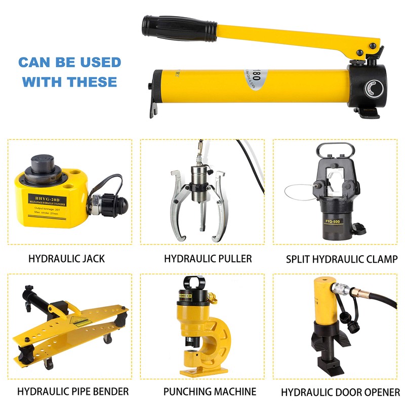 NEWTRY CP-180 Manual Hydraulic Hand Pump Single Acting 853psi for