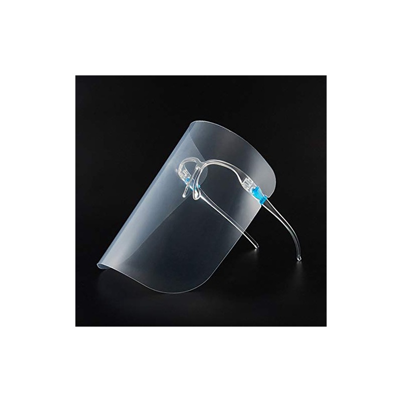 Full Face Protective_Shield_Visor, Plastic Adjustable Transparent Face_Visor Resistant to Prevent