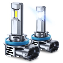 AUTOONE 2Pc AUTOONE Conversion Low Beam H11 LED Headlight Bulbs Super Bright 6500K White